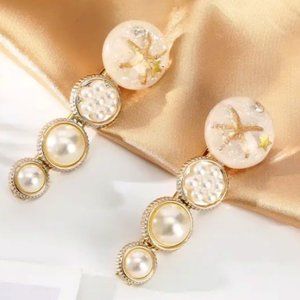 PEARLS & STARFISH HAIR CLIP (2-piece set)